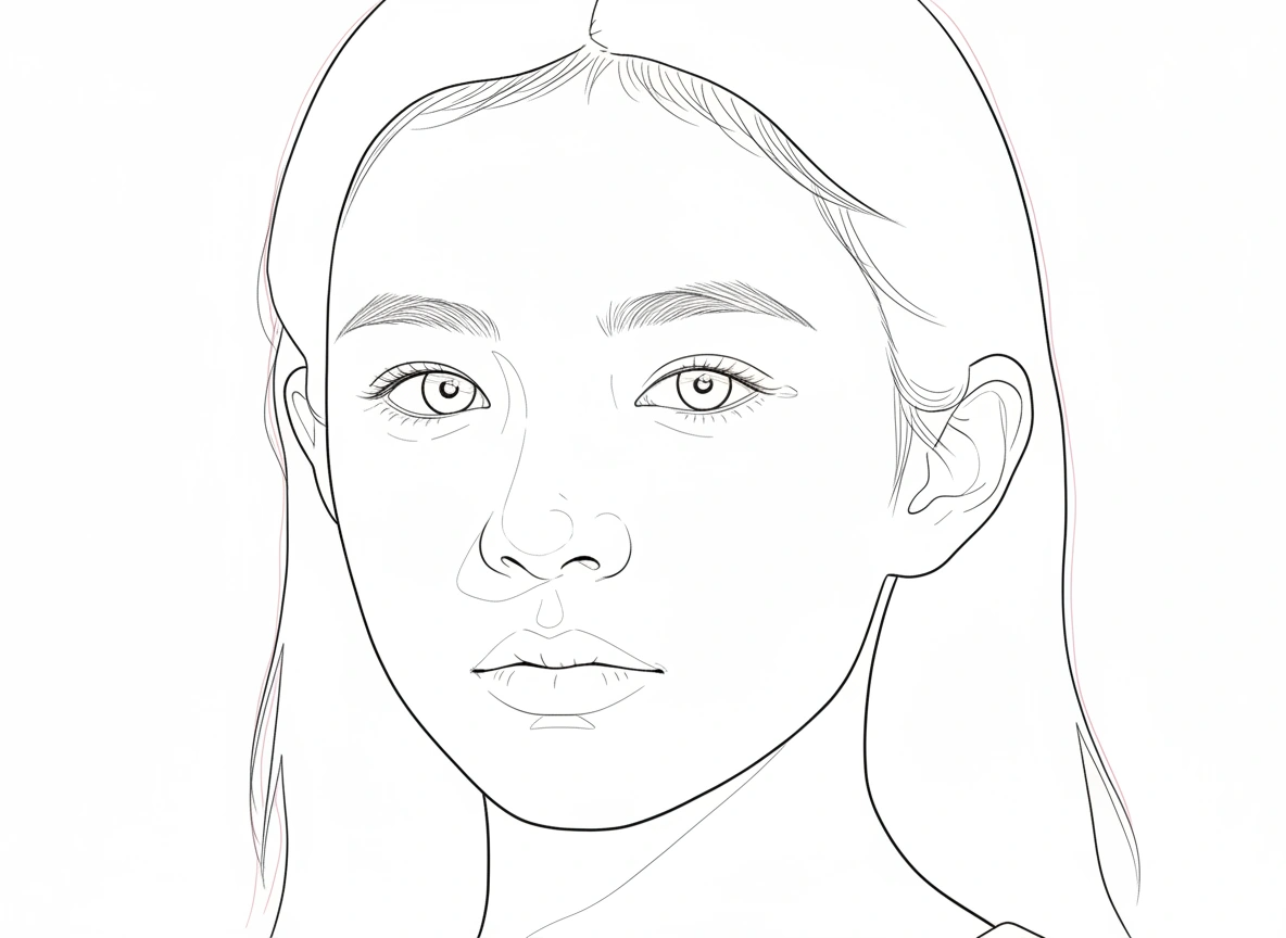 Soft Light Portrait – Beginner Colored Pencil Portrait Study | Digital Download