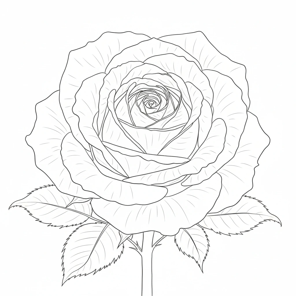 A Rose in Full Whisper – Intermediate Colored Pencil Botanical Study | Digital Download