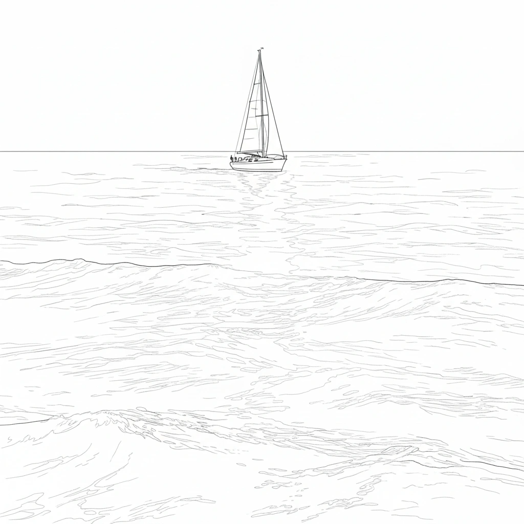 Sailing Into the Last Light – Advanced Colored Pencil Seascape Study | Digital Download