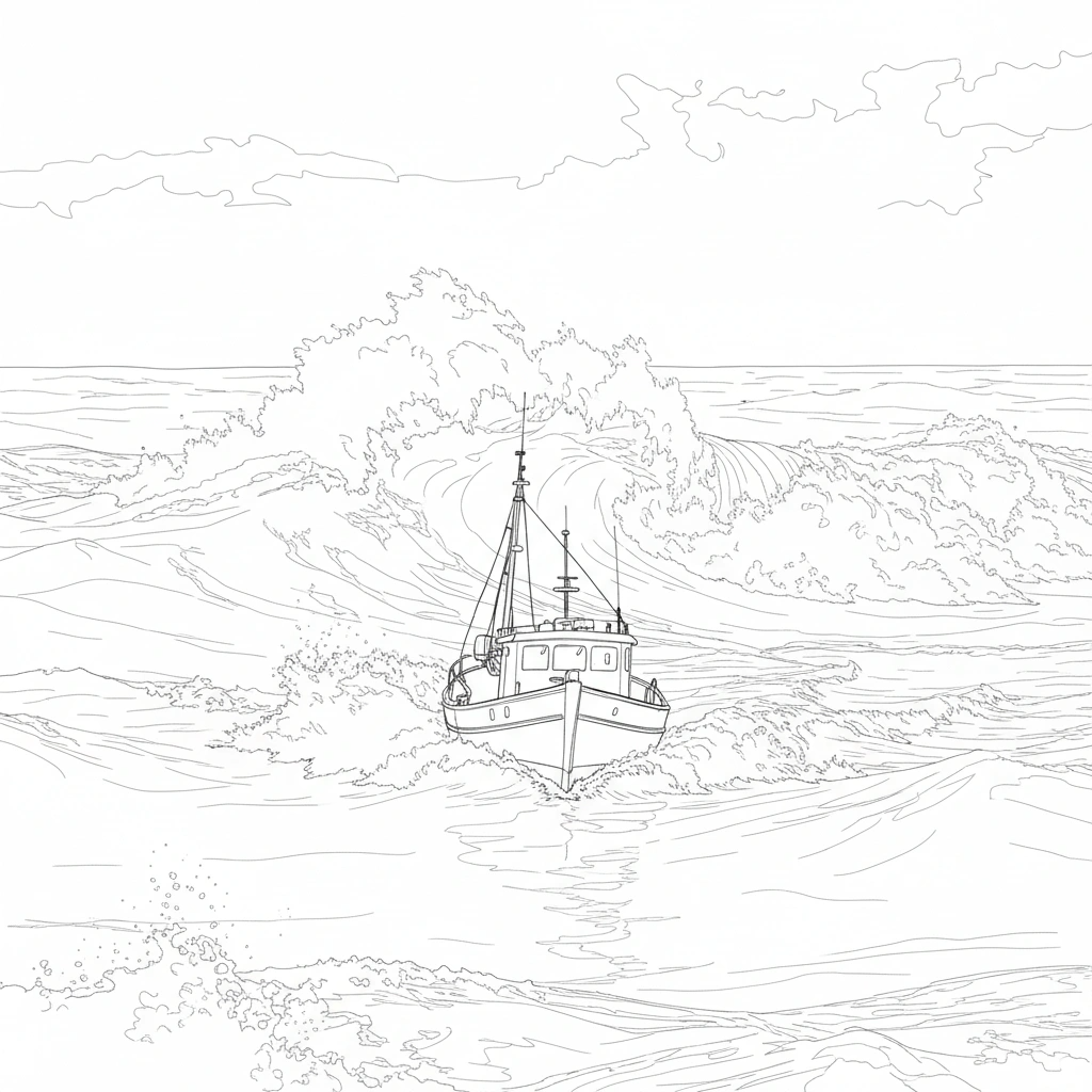 The Sea Tests Every Journey – Advanced Colored Pencil Seascape Study | Digital Download