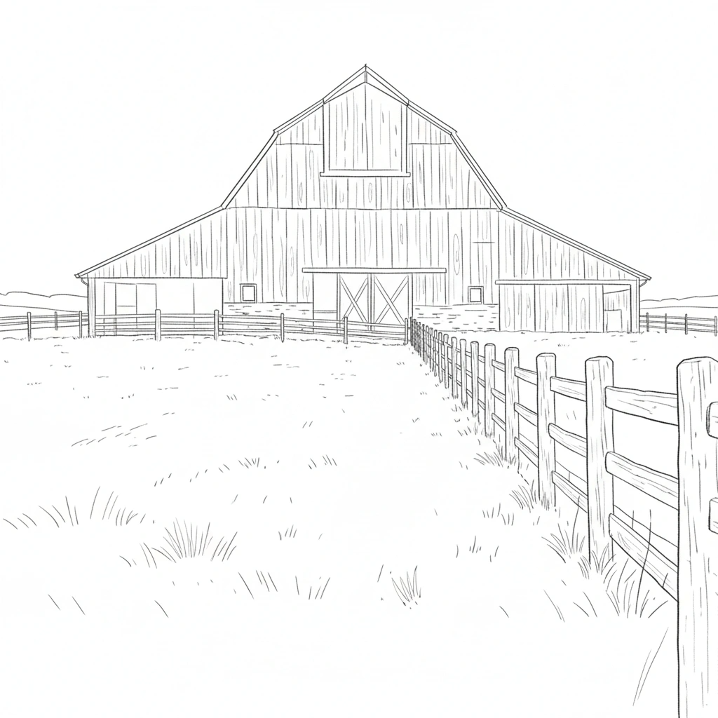 A Day Begins on the Farm – Intermediate Colored Pencil Landscape Study | Digital Download