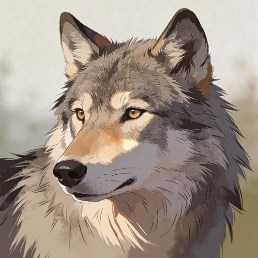 A Gaze Beyond the Horizon – Intermediate Colored Pencil Animal Study | Digital Download