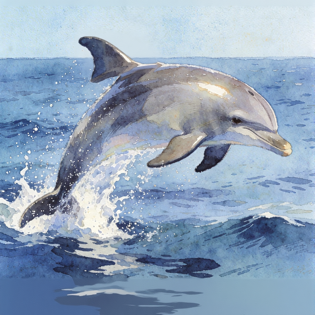 A Moment Above the Waves – Intermediate Colored Pencil Animal Study | Digital Download