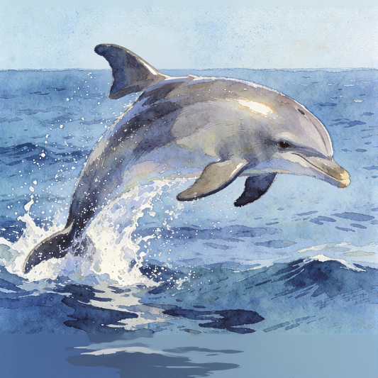 A Moment Above the Waves – Intermediate Colored Pencil Animal Study | Digital Download