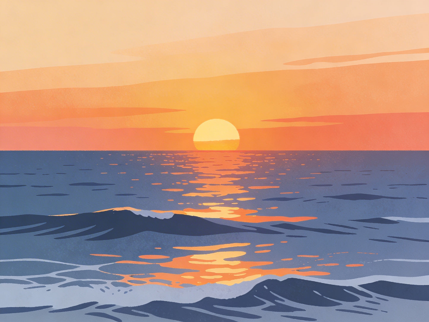 A Moment Before Nightfall – Intermediate Colored Pencil Seascape Study | Digital Download