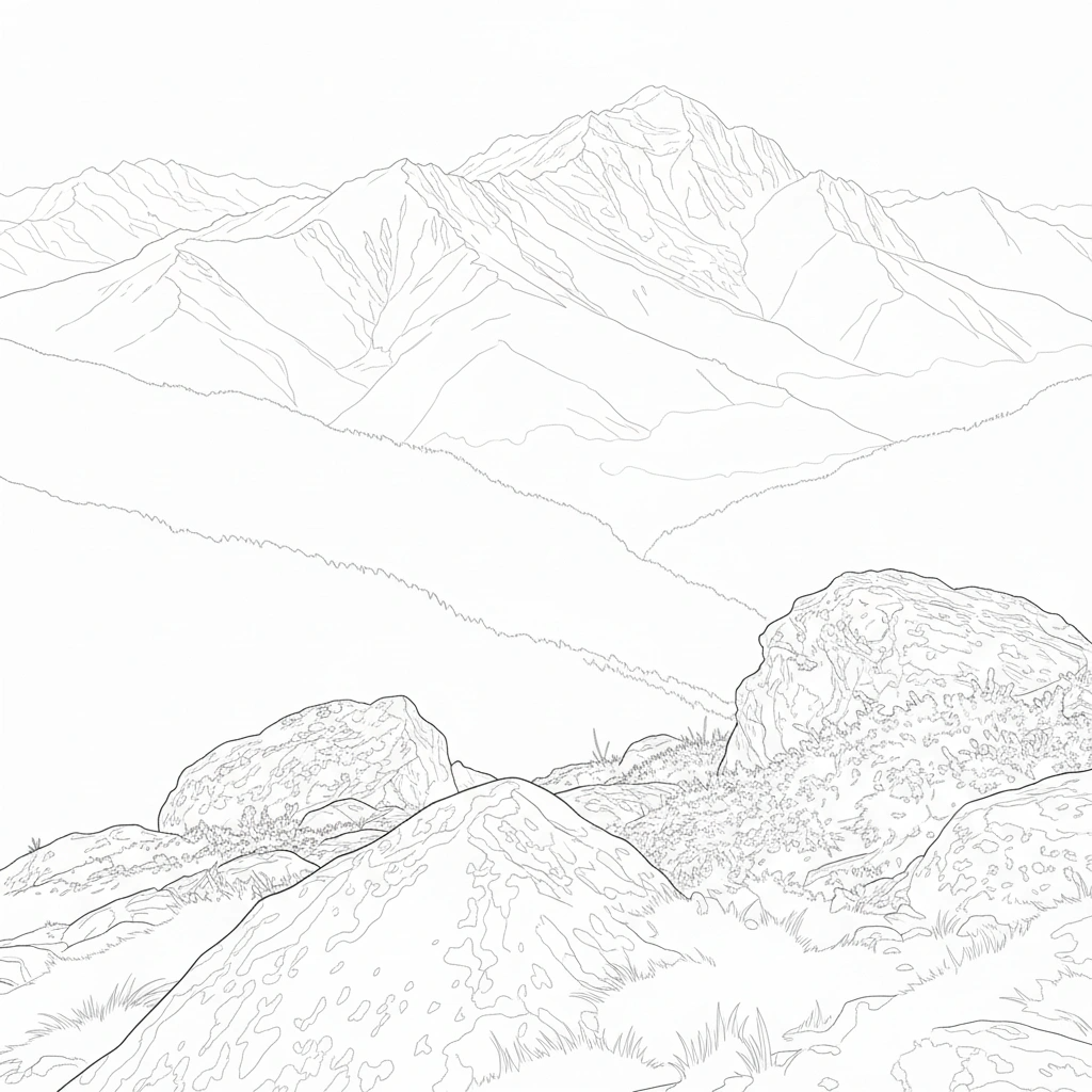 Morning Above the Clouds – Advanced Colored Pencil Landscape Study | Digital Download
