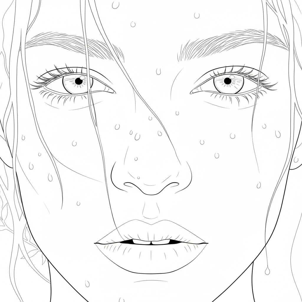 After the Rain – Advanced Colored Pencil Portrait Study | Digital Download