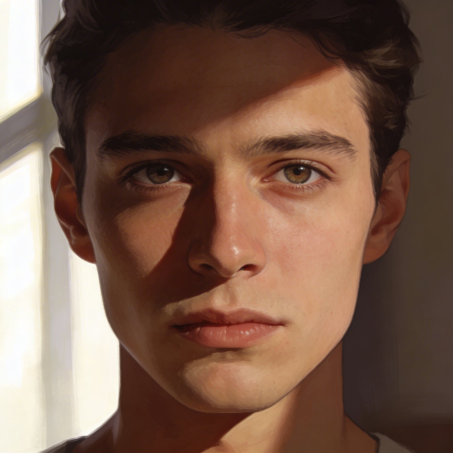 Between Light and Silence – Advanced Colored Pencil Portrait Study | Digital Download