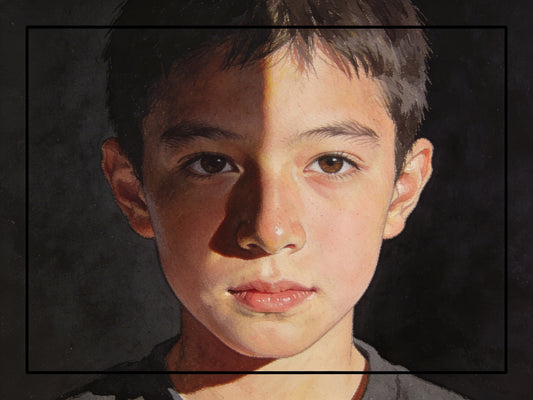 Boy in Side Light – Beginner Colored Pencil Portrait Study | Digital Download