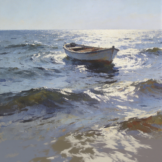 Carried by the Rhythm of the Waves – Intermediate Colored Pencil Seascape Study | Digital Download