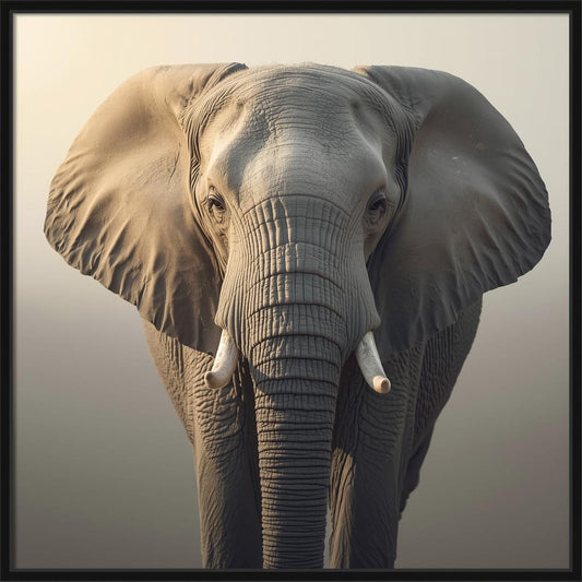 Close-up of an elephant with a soft focus background