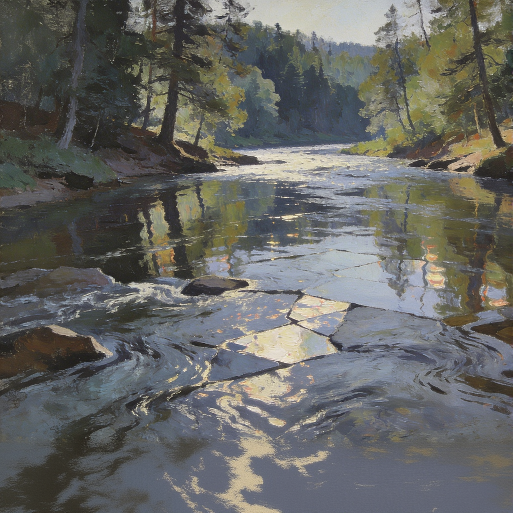 Reflections Beneath the Pines – Intermediate Colored Pencil Landscape Study | Digital Download