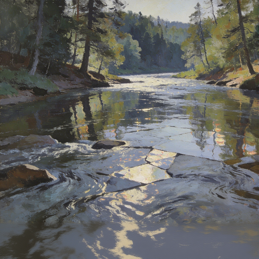 Reflections Beneath the Pines – Intermediate Colored Pencil Landscape Study | Digital Download