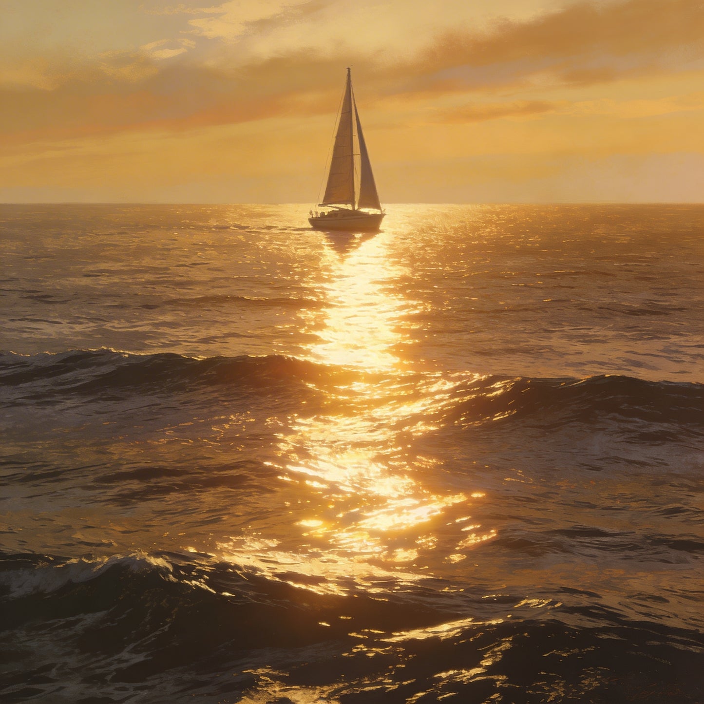 Sailing Into the Last Light – Advanced Colored Pencil Seascape Study | Digital Download