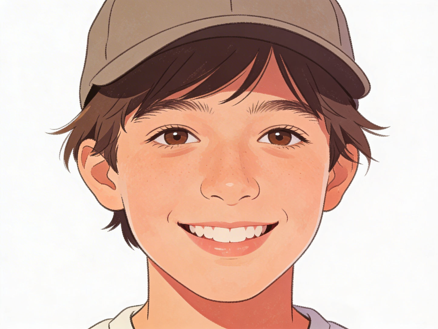 Smiling Teen with Hat – Beginner Colored Pencil Portrait Study | Digital Download