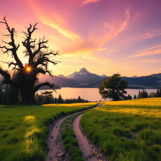 The Light Beyond the Bend – Intermediate Colored Pencil Landscape Study | Digital Download