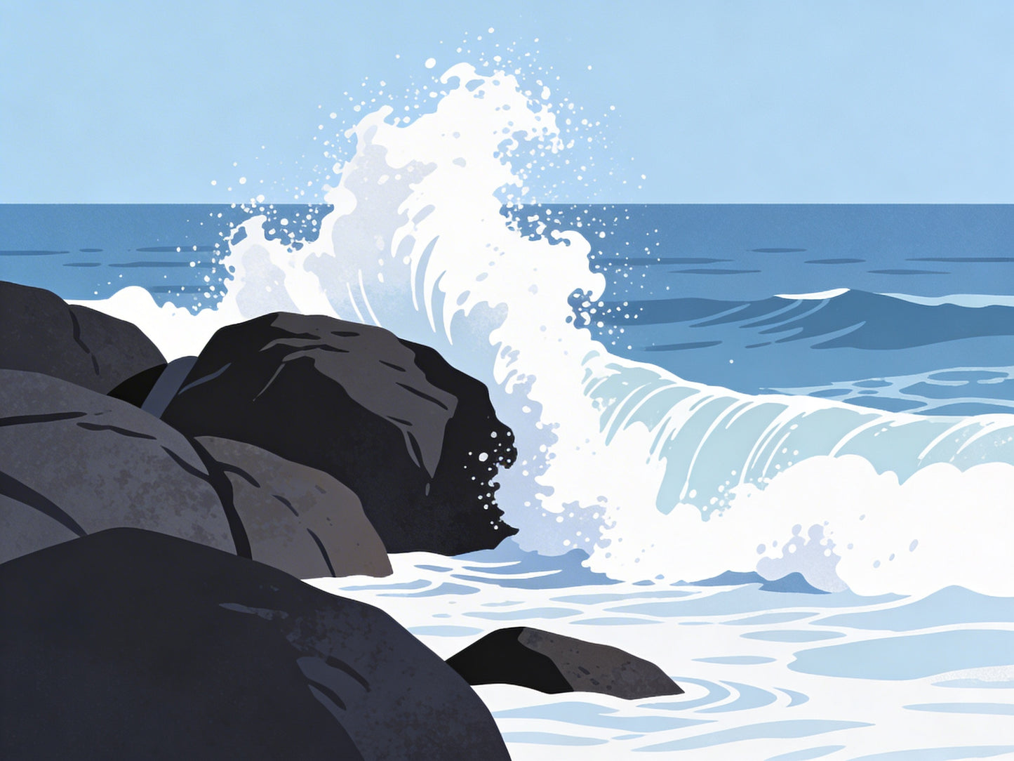 The Moment The Ocean Roars – Beginner Colored Pencil Seascape Study | Digital Download