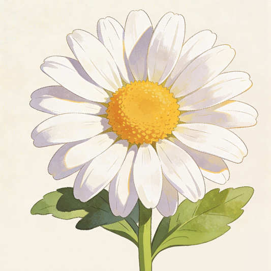 The Quiet Joy of a Daisy – Intermediate Colored Pencil Botanical Study | Digital Download