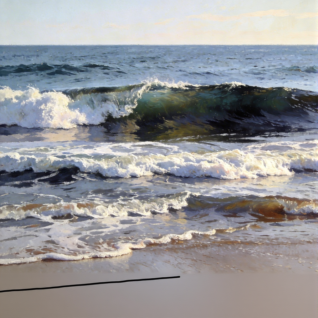 The Rhythm of Waves – Intermediate Colored Pencil Seascape Study | Digital Download