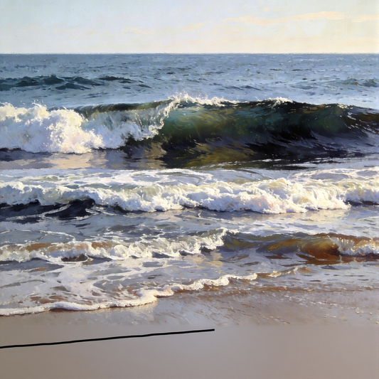 The Rhythm of Waves – Intermediate Colored Pencil Seascape Study | Digital Download